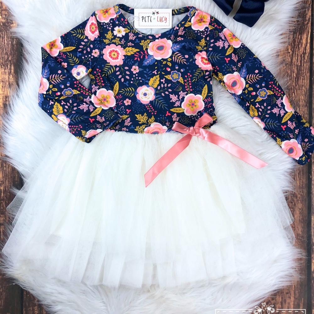 Pete+Lucy Girl Long Sleeve Tutu Dress - Picture 1 of 4